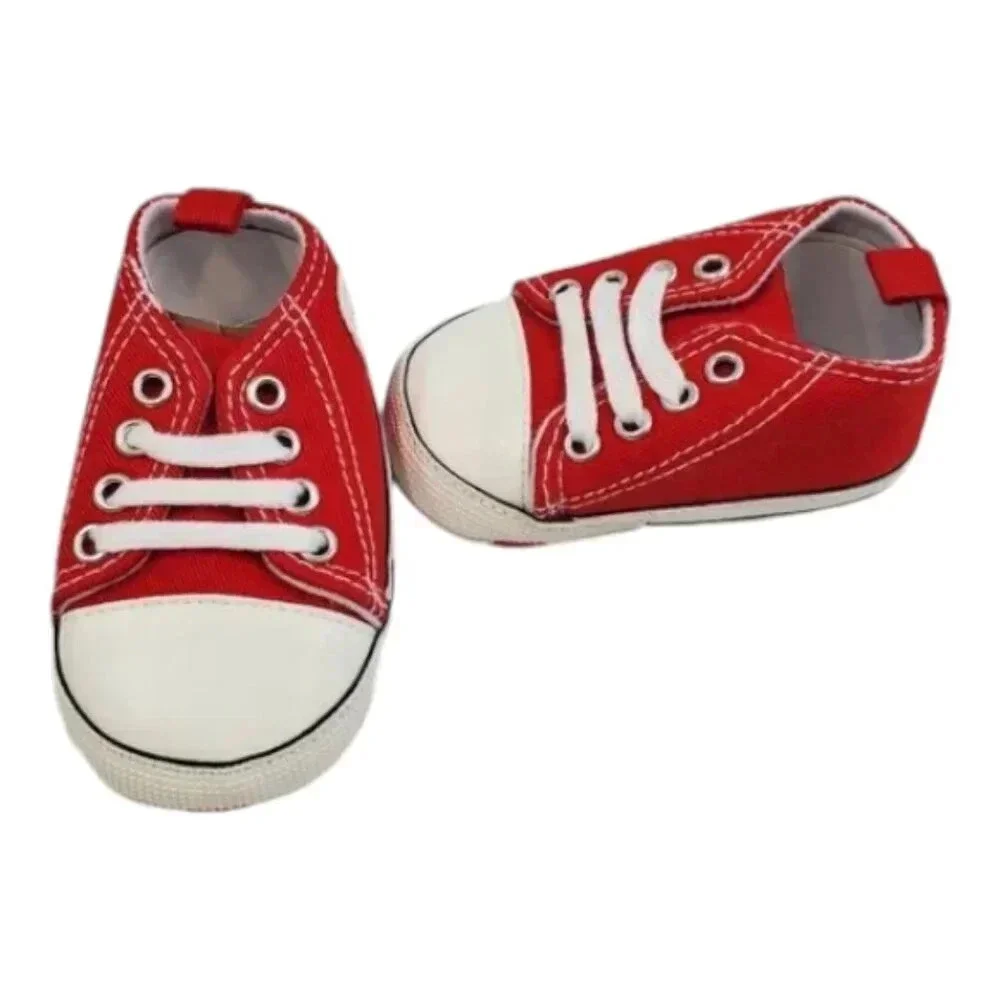 Infant Size 4 Red Soft Sole Baby Shoes, Baby sneakers for girls or boys